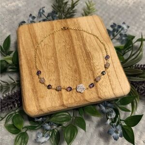 Flower Fairycore Gold Choker